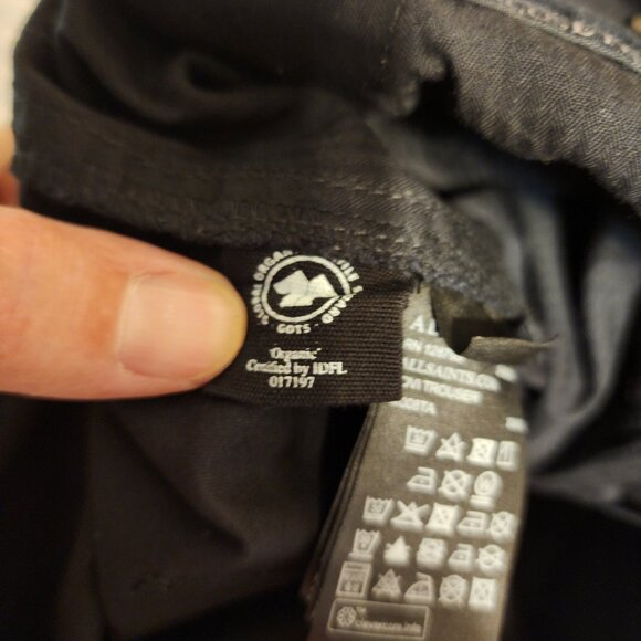 All Saints Women’s Chino style Trousers Dirty on back of leg Black Size 32 - Picture 9 of 15